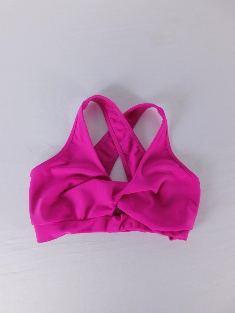 Purple Pixies Sports Bra Womens Small Pink Crossback Pullover Stretch Gym Yoga